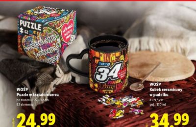 Puzzle w kształcie serca WOŚP promocja w Lidl