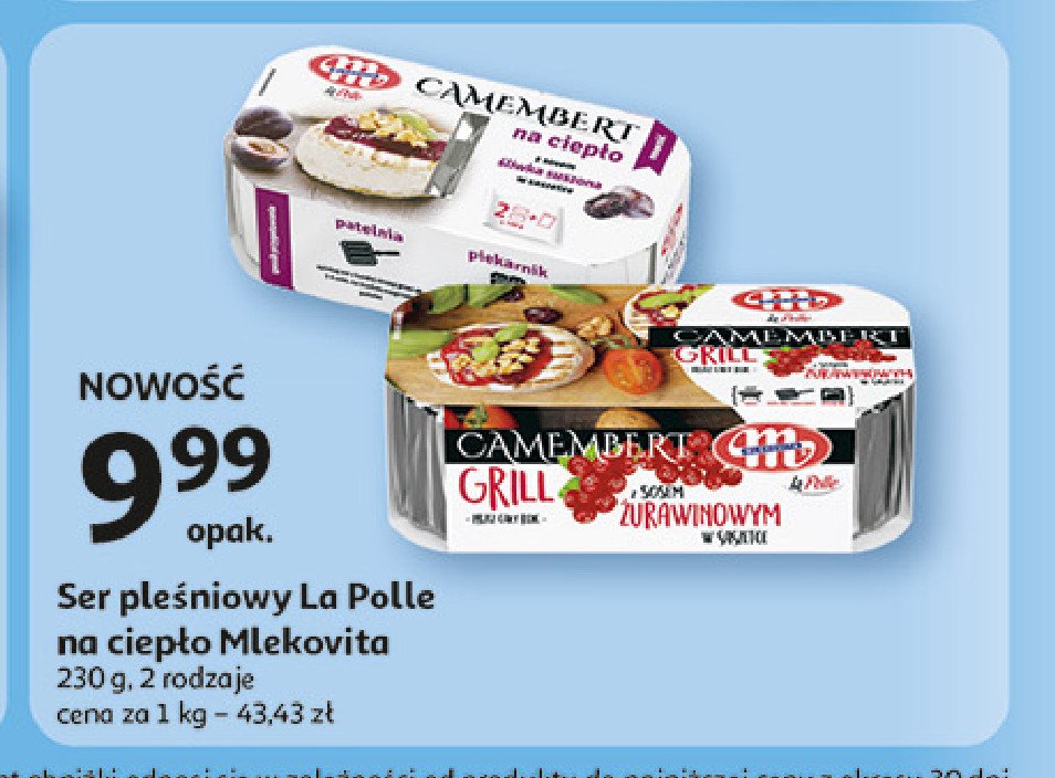 Camembert na ciepło + sos suszona śliwka Mlekovita la polle promocja w Auchan