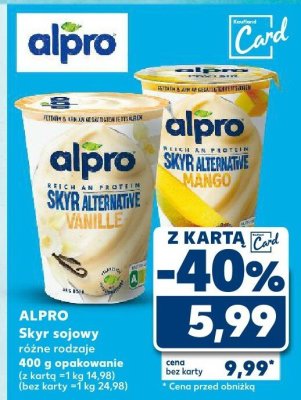 Skyr sojowy różne rodzaje  promocja w Kaufland
