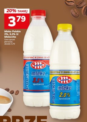 Mleko Polskie 2%, 3.2% 1l Mlekovita promocja w Hitpol