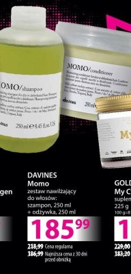 Szampon DAVINES Momo zestaw nawilżający do włosów: szampon 250 ml + odżywka 250 ml promocja w Hebe