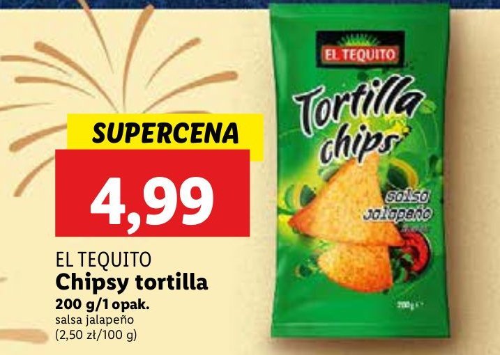 Chipsy tortilla salsa jalapeno El tequito promocja