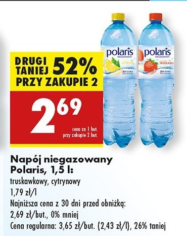 Woda truskawkowa Polaris promocja w Biedronka