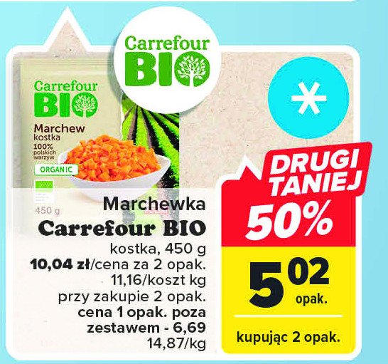 Marchew kostka Carrefour bio promocja
