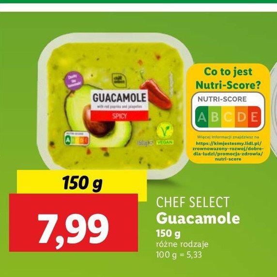 Guacamole spicy Chef select promocja w Lidl