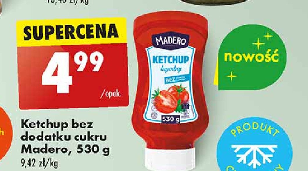 Ketchup łagodny bez cukru Madero promocja