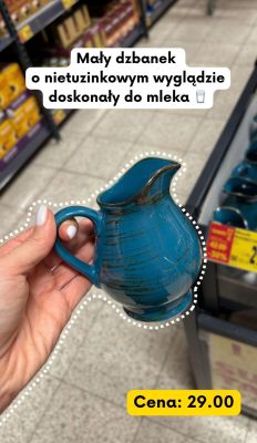 Dzbanek do mleka niebieski promocja w Kaufland