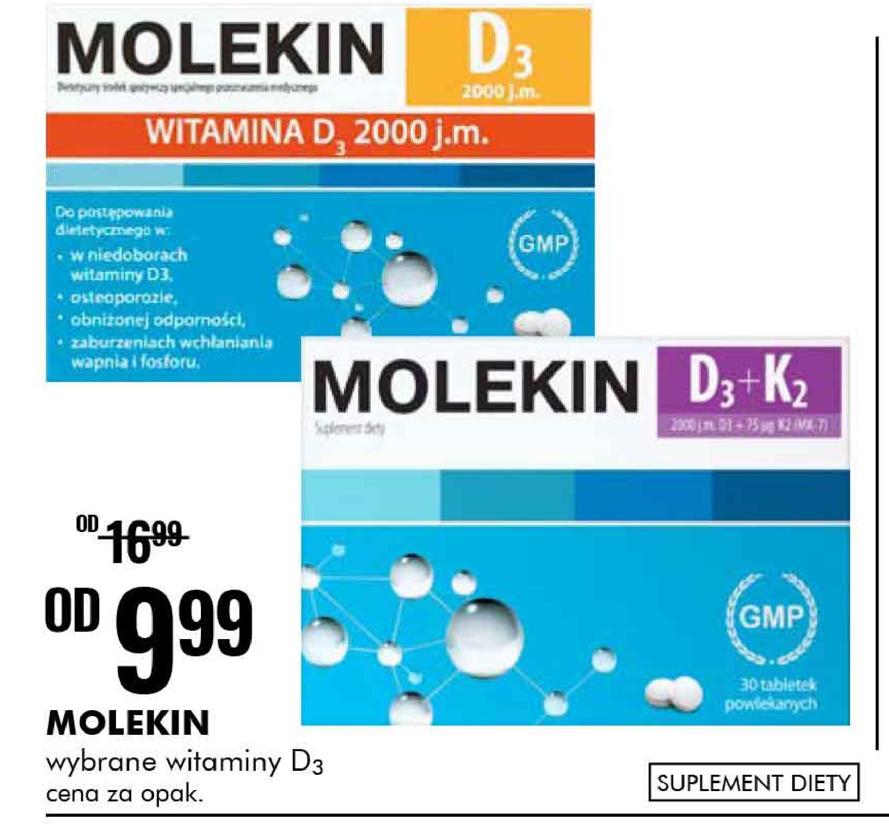 Tabletki witamina d3 + k2 Molekin promocja
