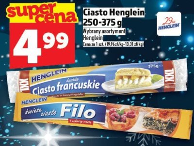Ciasto Henglein 250-375 g promocja w TOPAZ