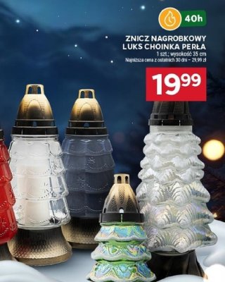 Znicz nagrobkowy Luks Choinka Perła promocja w Stokrotka