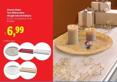 Taca dekoracyjna okrągła lub prostokątna promocja w Lidl