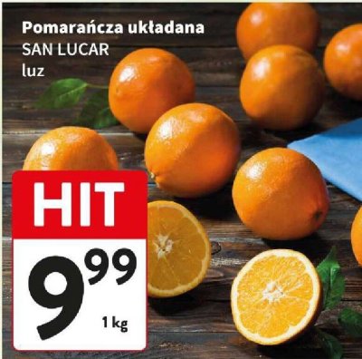 Pomarańcza układana luz promocja w Intermarche