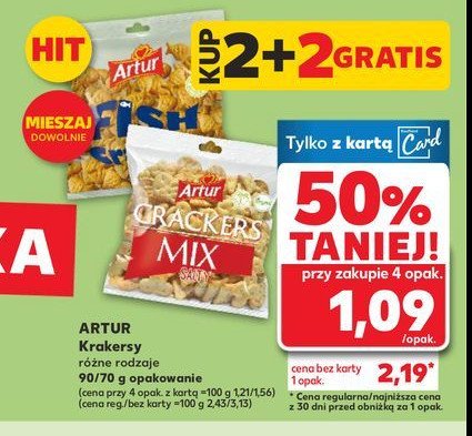 Krakersy rybki Artur promocja w Kaufland
