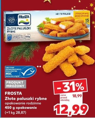Złote paluszki rybne opakowanie rodzinne promocja w Kaufland