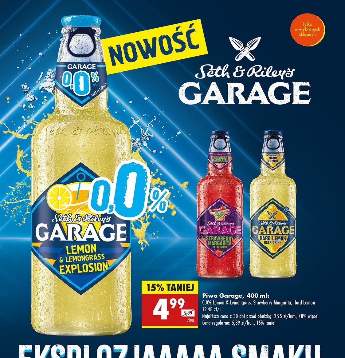 Piwo Garage lemon & lemongrass promocja w Biedronka