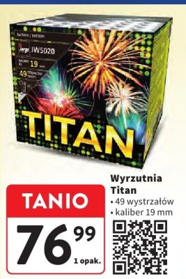 Wyrzutnia Titan 49 wystrzałów kaliber 19 mm promocja w Intermarche