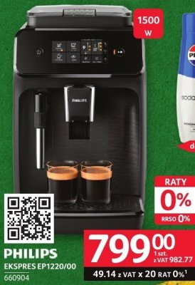 Ekspres do kawy Philips EP1220/00 promocja w Selgros