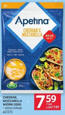 Cheddar, Mozzarella Apetina 200 g promocja w Selgros