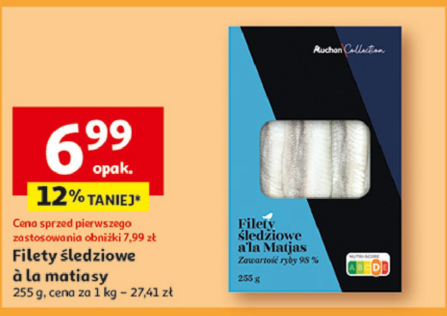 Filety śledziowe a la matjas AUCHAN COLLECTION promocja