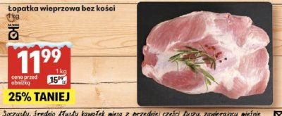Łopatka wieprzowa bez kości promocja w Delikatesy Centrum