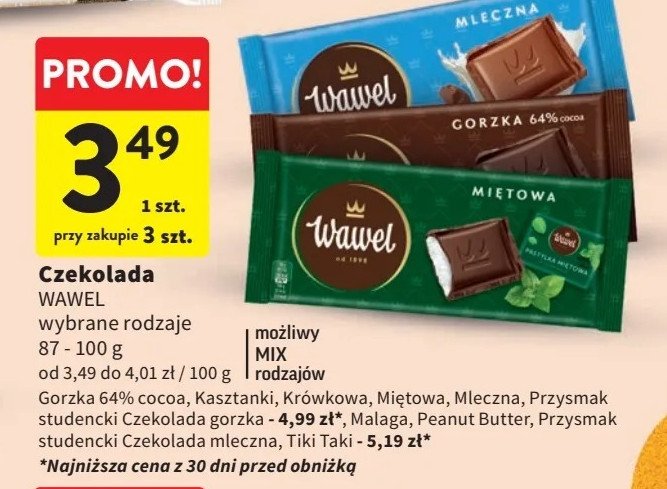 Czekolada Wawel malaga promocja