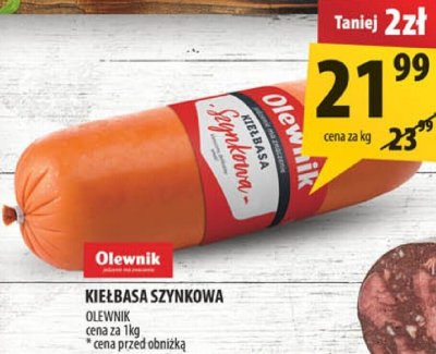 Kiełbasa szynkowa Olewnik promocja w Arhelan