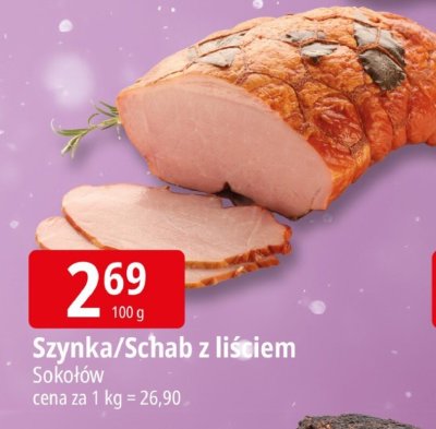 Szynka/Schab z lisieniem Sokołów promocja w Leclerc