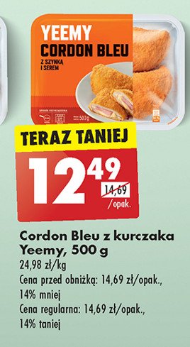 Cordon bleu z kurczaka z szynką i serem Yeemy promocja