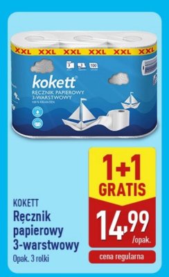 Ręcznik papierowy 3-warstwowy KOKETT promocja w Aldi