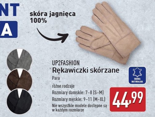 Rękawiczki skórzane męskie Up2fashion promocja