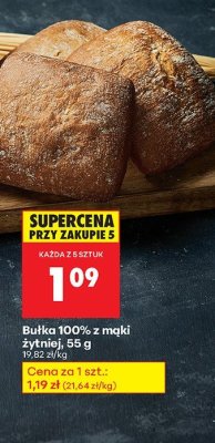Bułka 100% z mąki żytniej promocja w Biedronka