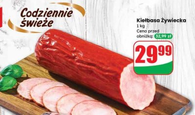 Kiełbasa żywiecka  promocja w Dino