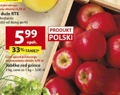 Jabłka red prince promocja w Auchan