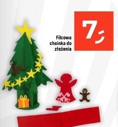 Filcowa choinka do zdobienia promocja w Dealz