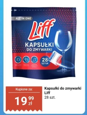 Kapsułki do zmywarki Liff promocja w Dino