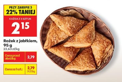 Rożek z jabłkiem promocja w Biedronka
