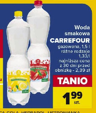 Woda cytrynowa Carrefour classic promocja