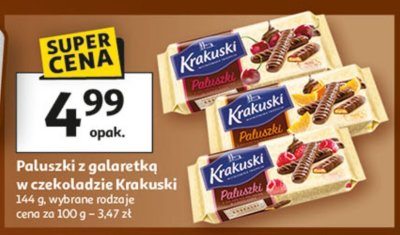 Paluszki z galaretką w czekoladzie Krakuski promocja w Auchan