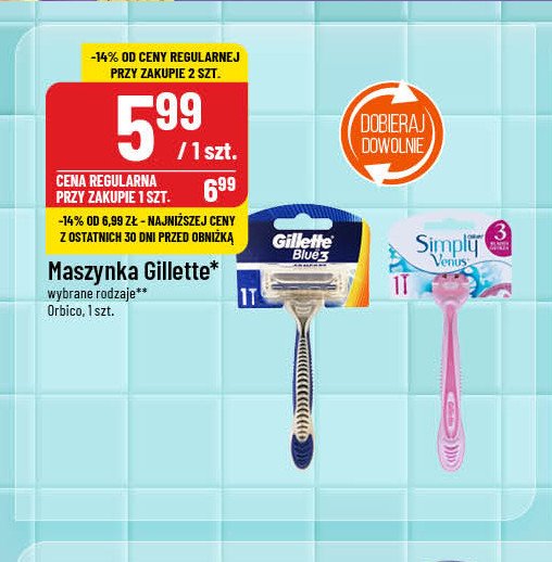 Maszynka do golenia pink Gillette simply venus promocja w POLOmarket