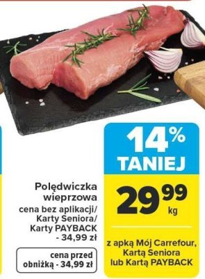 Polędwiczka wieprzowa promocja w Carrefour