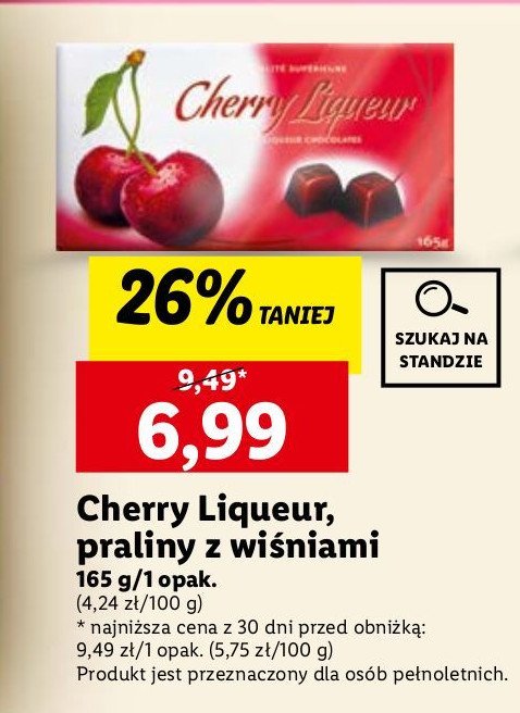 Praliny cherry liqueur J.d.gross promocja