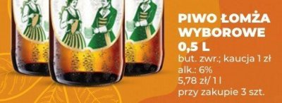 Piwo Łomża Wyborowe 0,5 L promocja w Duży Ben