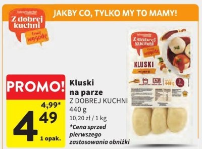 Kluski na parze promocja w Intermarche