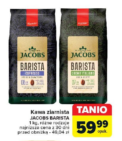 Kawa Jacobs barista editions crema italiano promocja w Carrefour