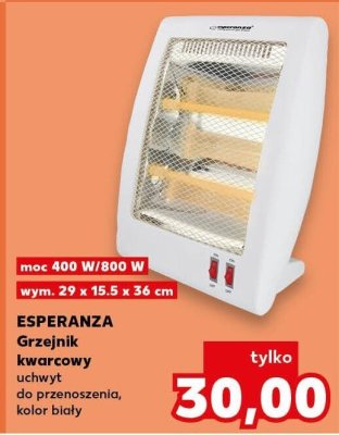 Grzejnik kwarcowy uchvyt do przenoszenia, kolor biały promocja w Kaufland