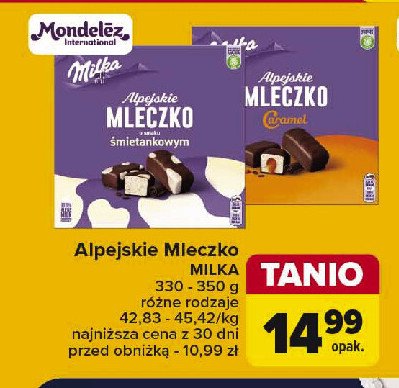 Czekoladki caramel Milka alpejskie mleczko promocja