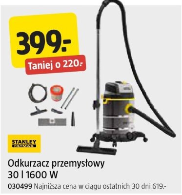 Odkurzacz przemysłowy STANLEY 30 l 1600 W promocja w Jula