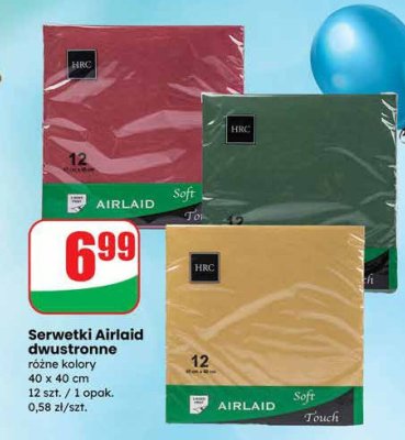 Serwetki Airlaid dwustronne różne kolory promocja w Dino