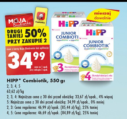 Mleko 2 Hipp junior combiotik promocja