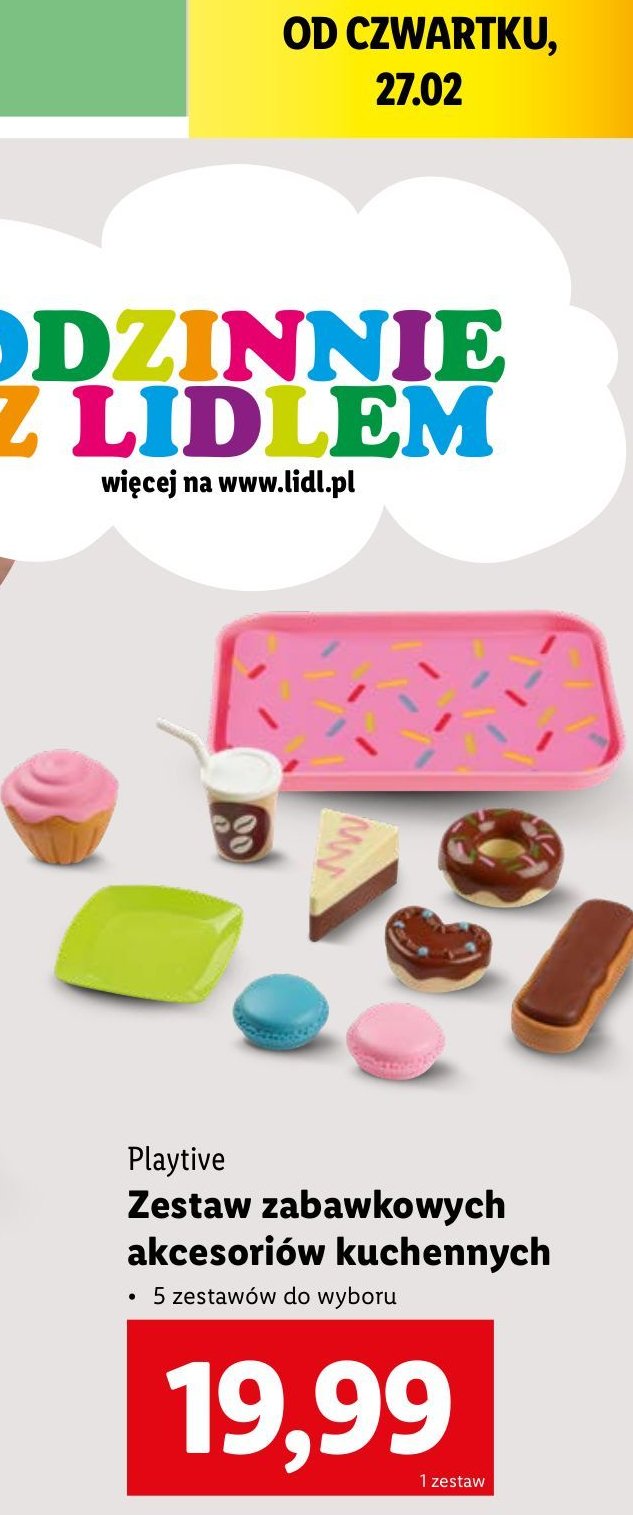 Zestaw zabawkowych akcesoriów kuchennych Playtive promocja w Lidl